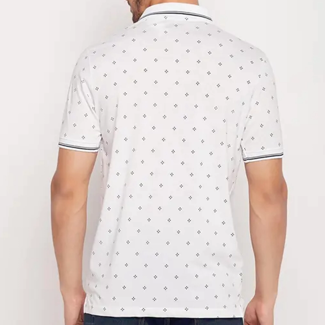 KHARIDLE Men's Cotton Printed Polo T-shirt - Image 2