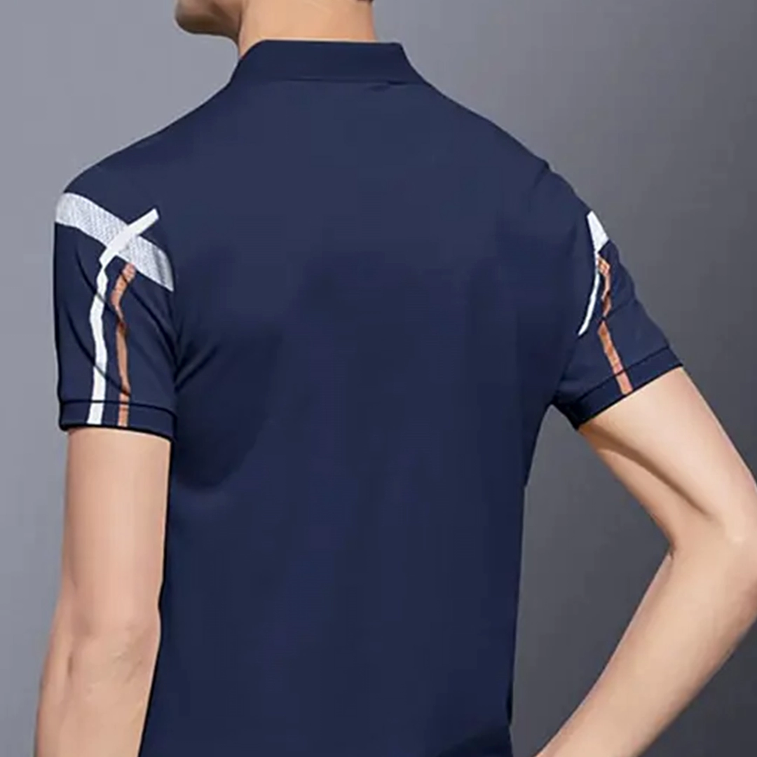 KHARIDLE Men's Checked Polo T-shirt - Image 3