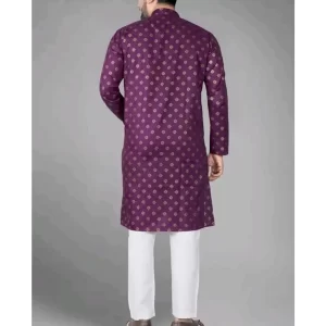 KHARIDLE Men's Printed Cotton Blend Kurta