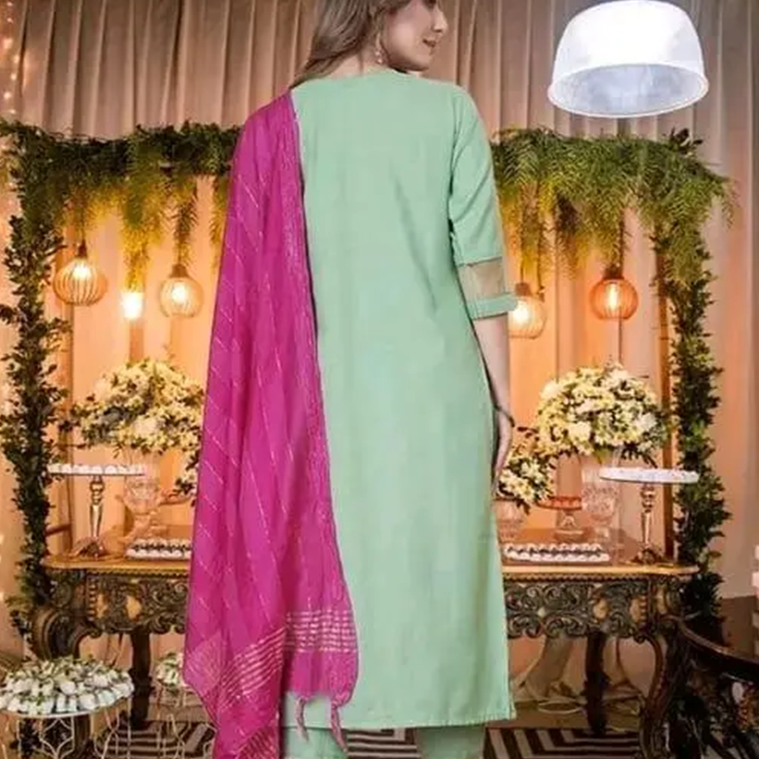 KHARIDLE Ethnic Wear Satin Saree - Image 3