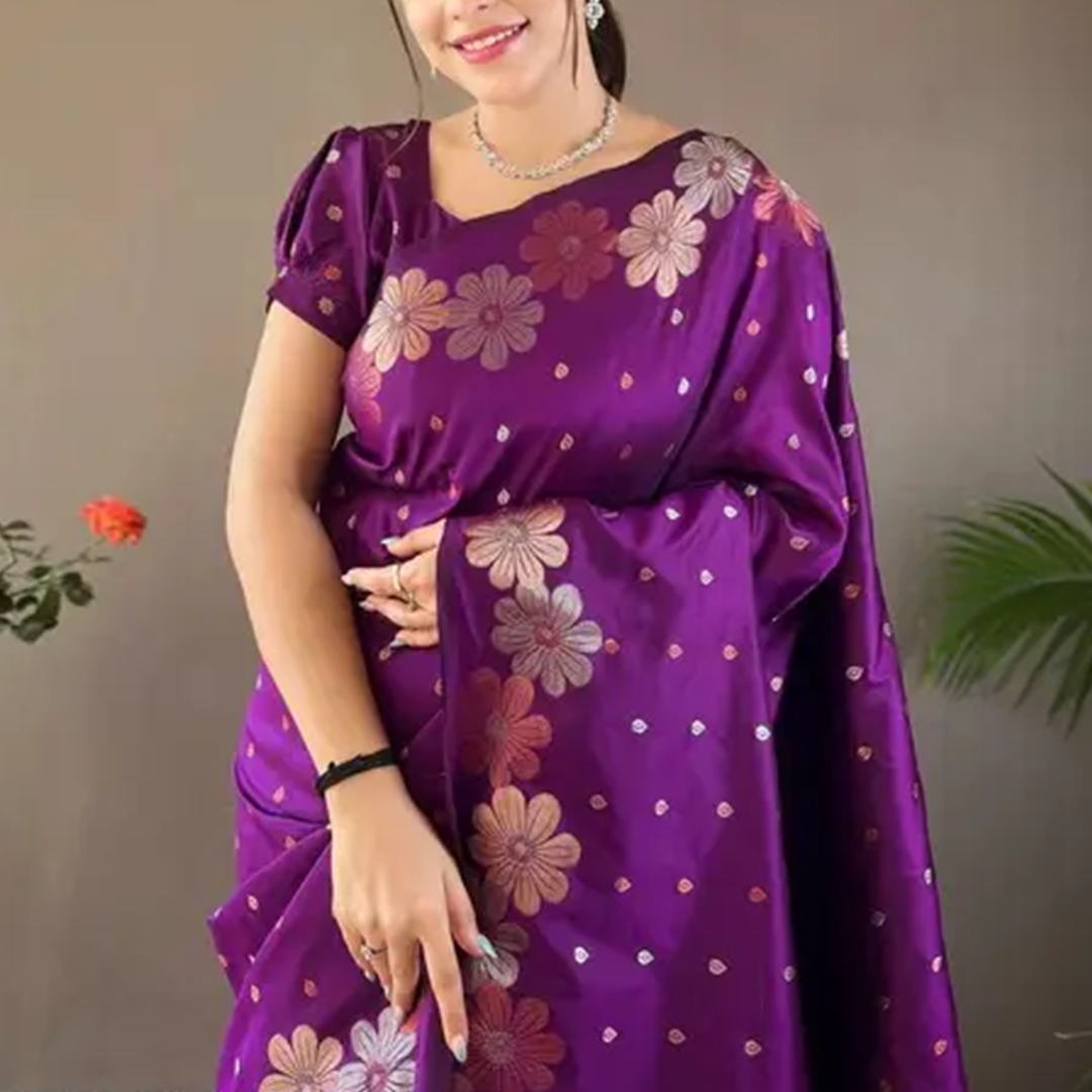 KHARIDLE Ethnic Wear Fancy Exclusive Banarasi Silk Saree - Image 2