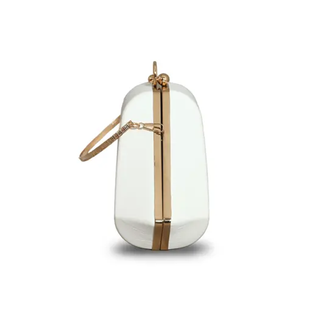 KHARIDLE White Pyramid Design Clutch - Image 3