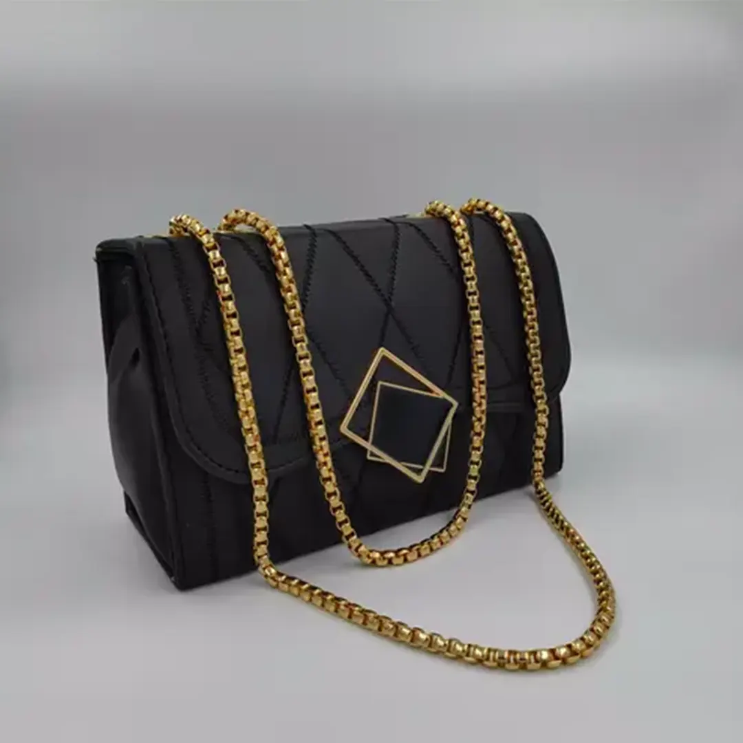 KHARIDLE Rectangle Fitting Chain Slingbag - Image 4