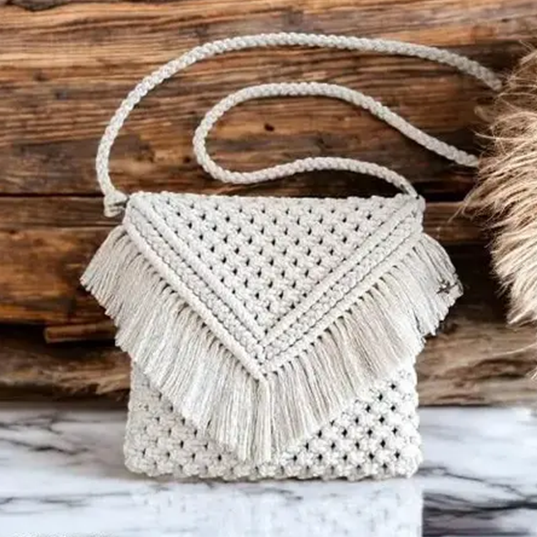 KHARIDLE Cotton Macrame Sling Bag