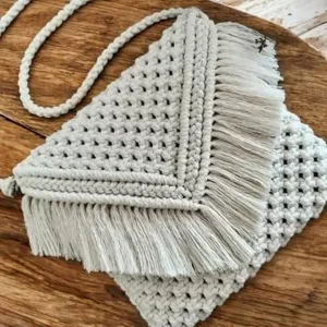 KHARIDLE Cotton Macrame Sling Bag