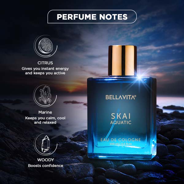 KHARIDLE Bellavita SKAI Aquatic Unisex Perfume 100ml - Image 3