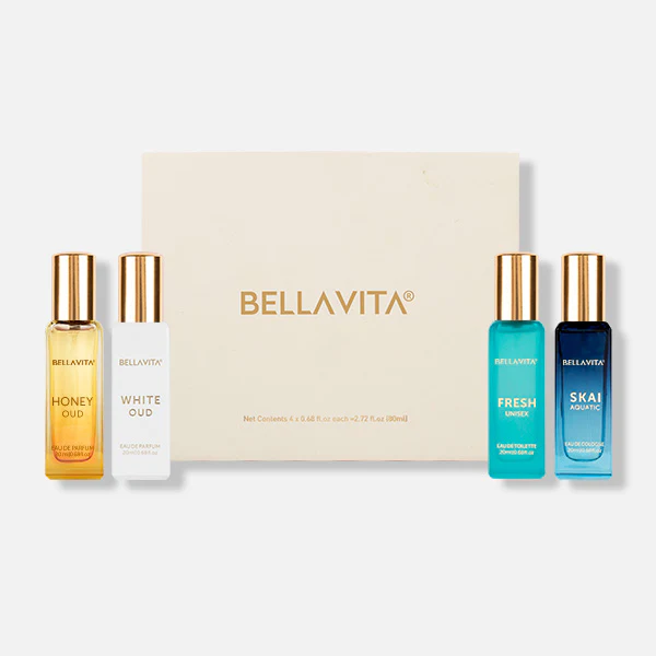 KHARIDLE Bellavita Luxury Unisex Perfume Gift Set 4 x 20ml