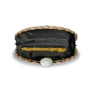 KHARIDLE Black & White Shell-Shaped Clutch