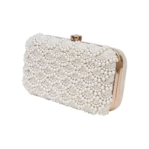 KHARIDLE Elegant Pearl-Embellished Clutch