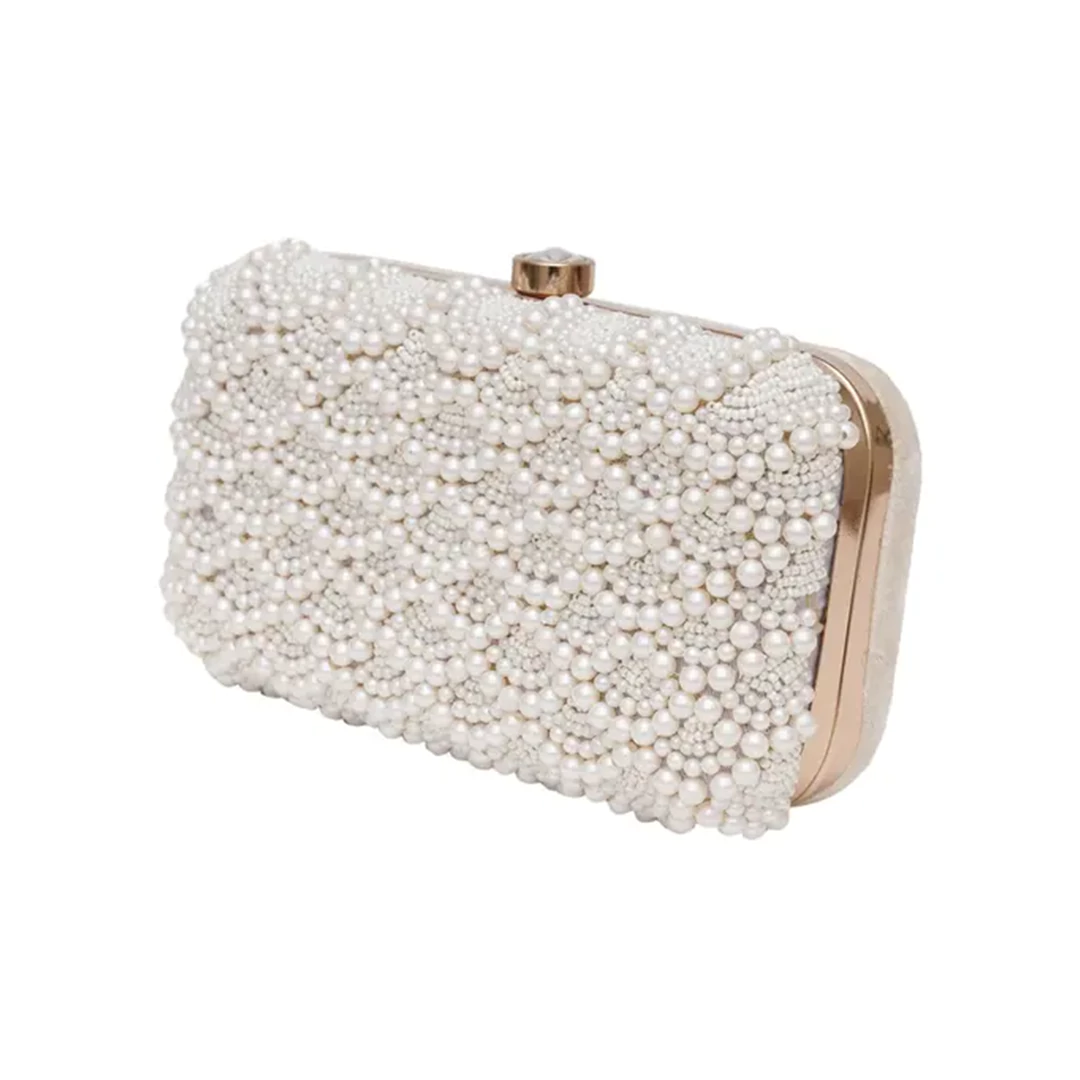 KHARIDLE Elegant Pearl-Embellished Clutch - Image 2