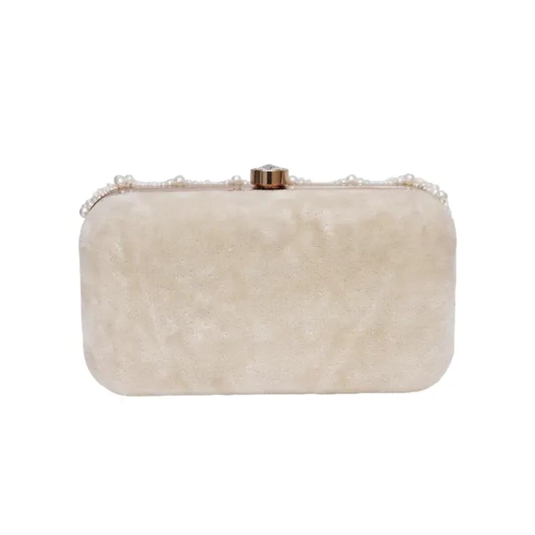 KHARIDLE Elegant Pearl-Embellished Clutch - Image 3