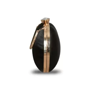 KHARIDLE Black Heart-Shaped Clutch