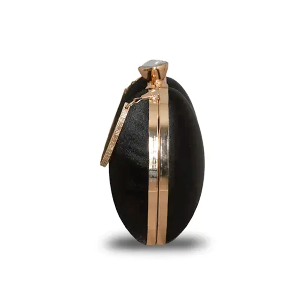 KHARIDLE Black Heart-Shaped Clutch - Image 3