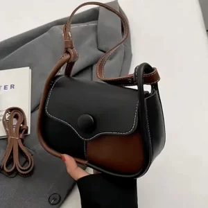 KHARIDLE Elegance Noir Saddle Sling Bag