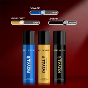 KHARIDLE Bella Vita Unisex Deo (Gold Dust + Voyage + Legend)