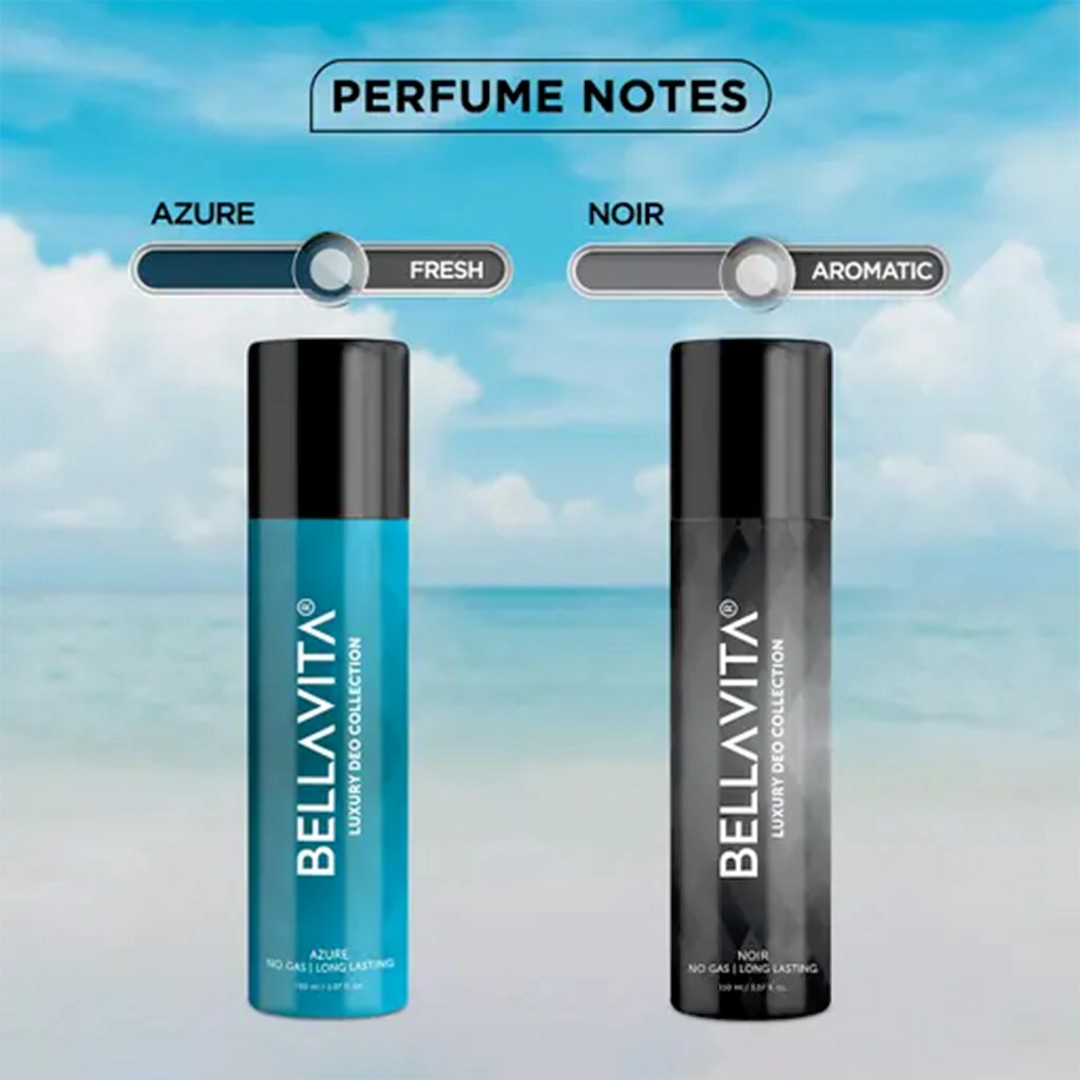 KHARIDLE Bellavita Perfume Deo Pack of 2 NOIR 150 ML + AZURE 150 ML - Image 3