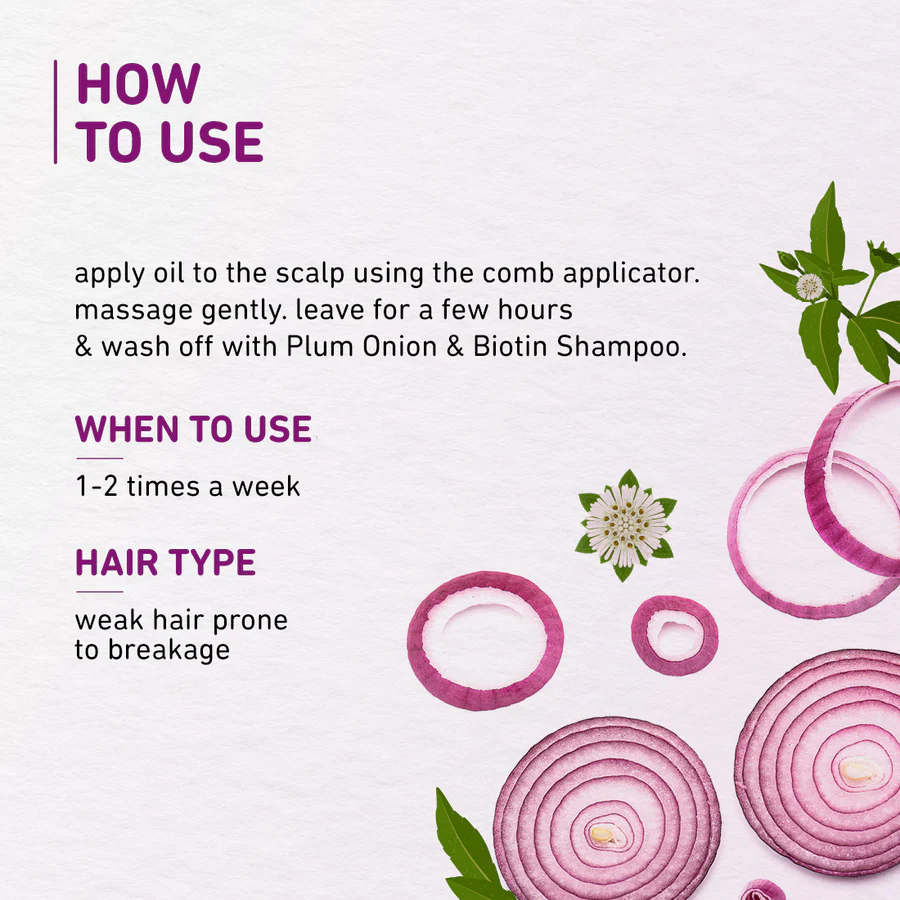 Plum Onion & Bhringraj Hair Growth Oil - Image 3