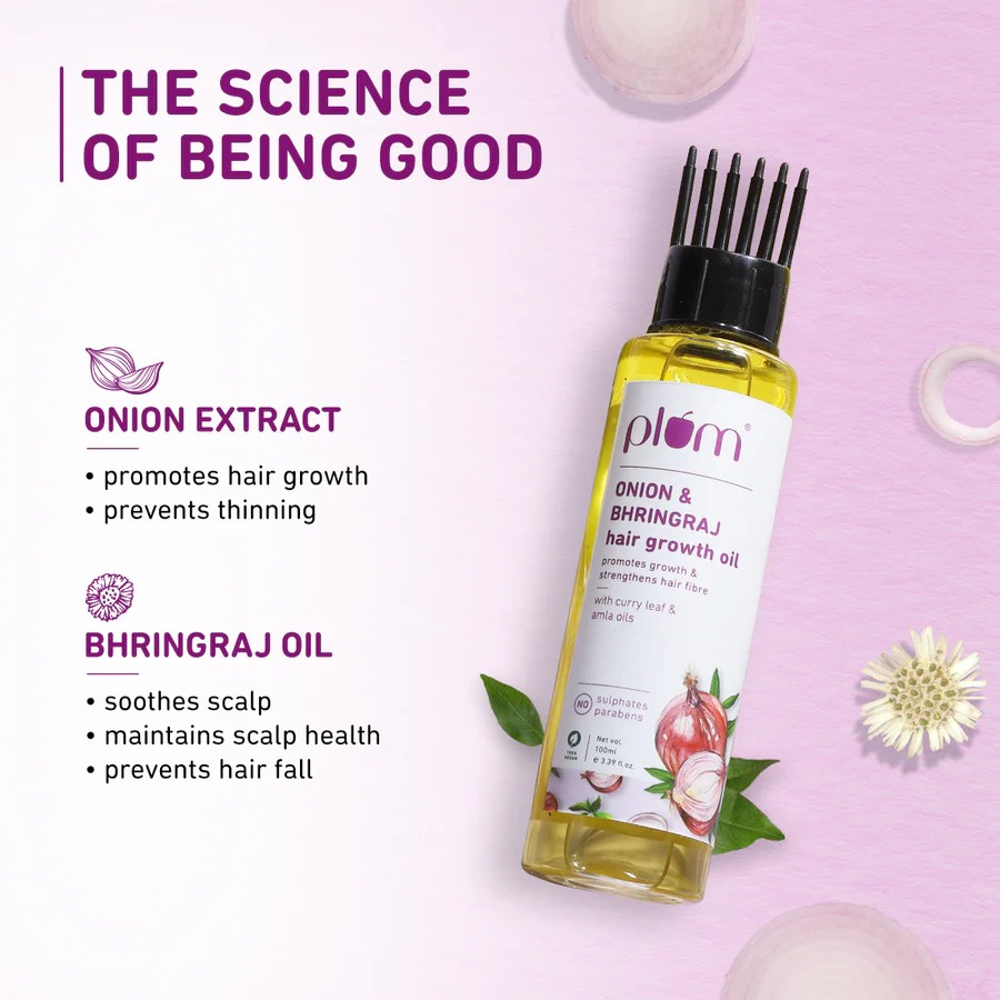 Plum Onion & Bhringraj Hair Growth Oil - Image 4
