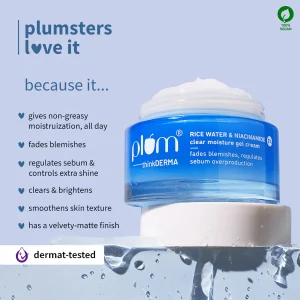 Plum 2% Niacinamide & Rice Water Gel Cream