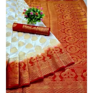KHARIDLE Heritage Gold Ombre Silk Saree