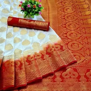 KHARIDLE Heritage Gold Ombre Silk Saree