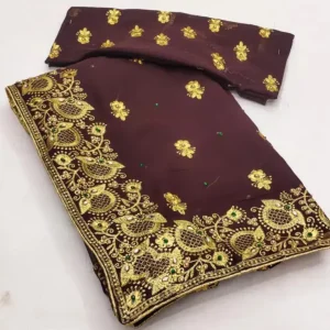 Zamato Embroidery Saree