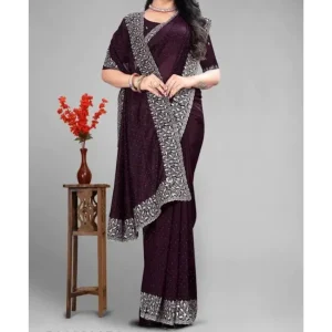 Vichitra Silk Embroidery Saree