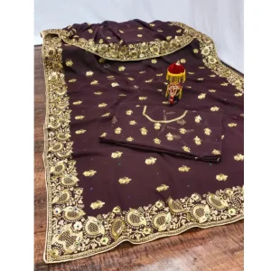 Zamato Embroidery Saree