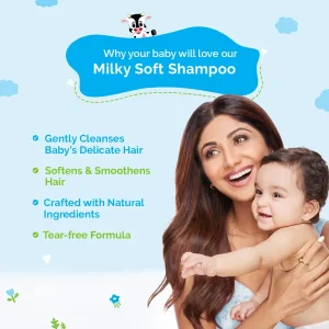 Mamaearth Milky Soft Shampoo with Oats, Milk and Calendula for Babies - 400 ml