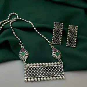 Tribal Charm Oxidised Jewellery Set