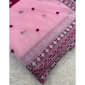 Heavy Nylon Embroidery Saree