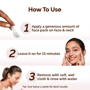 Mamaearth Rice Dewy Bright Face Pack with Rice Water & Niacinamide for For Glass Skin - 200 g