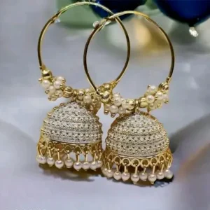 Pearl Dome Jhumka Earrings