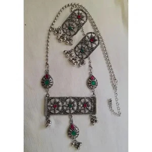 Royal Bloom Oxidised Jewellery Set