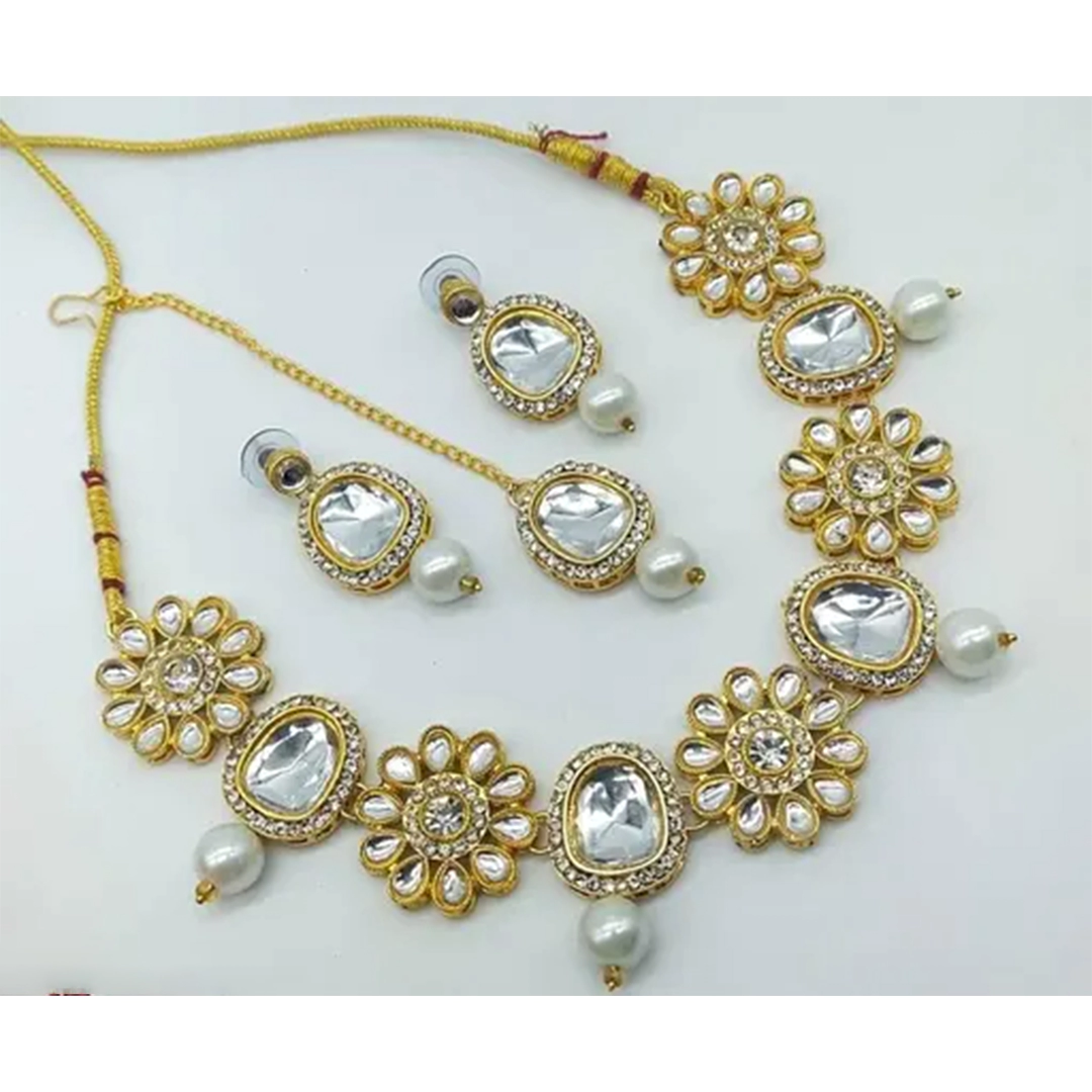 Kundan Jewellery Floral Aura Kundan Set - Image 2