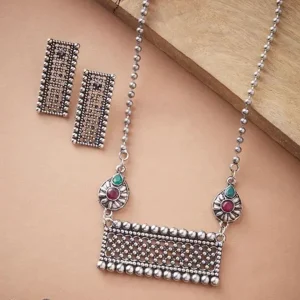 Tribal Charm Oxidised Jewellery Set