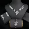 Floral Leaf Design American Diamond Set