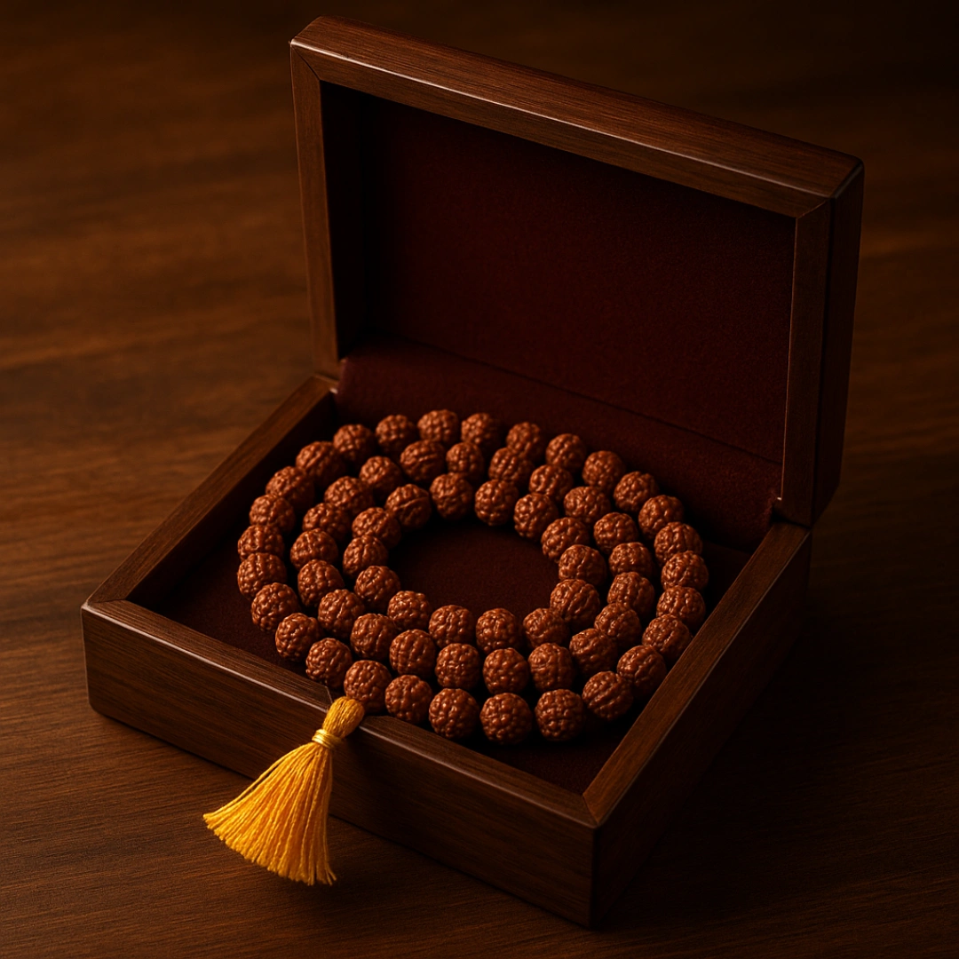Original Nepali 5 Mukhi Rudraksha Mala – Certified, Energized & Ideal for Jaap & Meditation - Image 2