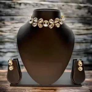 Classic White Kundan Choker Set