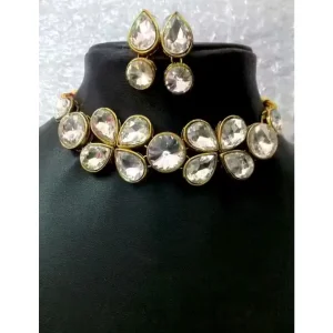 Classic White Kundan Choker Set