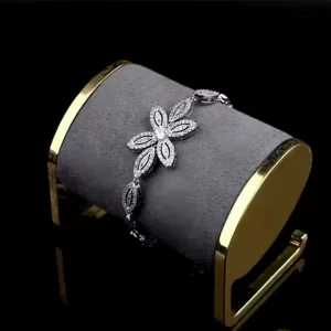 Floral Leaf Design American Diamond Set