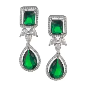 Classic Emerald Cut Drop American Diamond Set