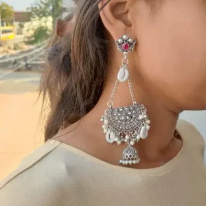 Tribal Shell Drop Statement Earrings