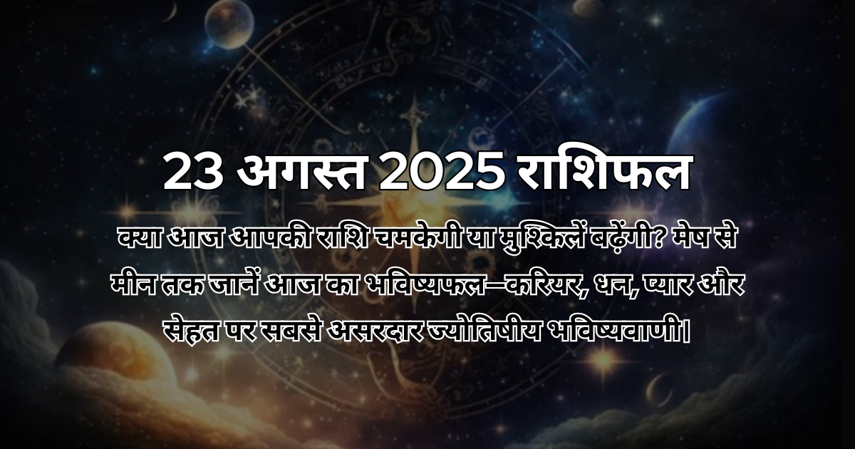 23 अगस्त 2025 आज का राशिफल