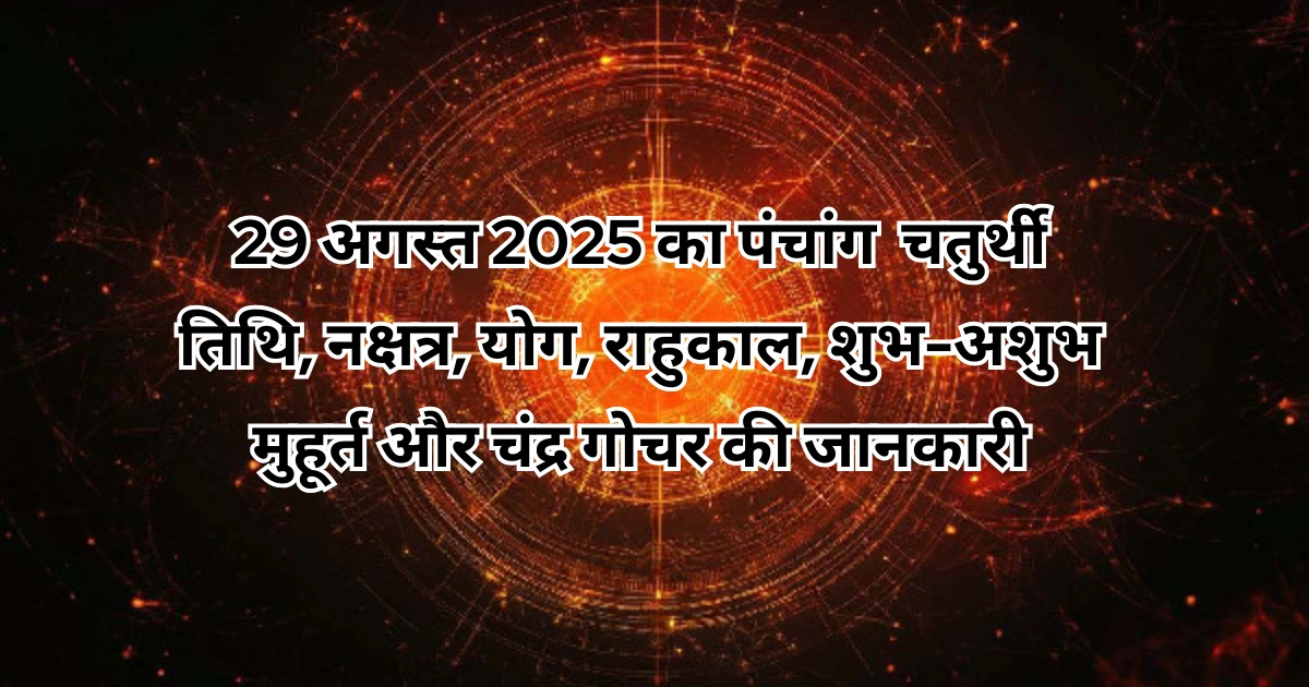 29 अगस्त 2025 का पंचांग