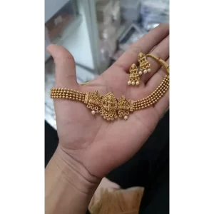 Temple Design Gold Plated Choker Set