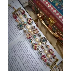 Kundan Pearl Multi-Color Choker Set