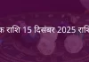 वृश्चिक राशि 15 दिसंबर 2025 राशिफल